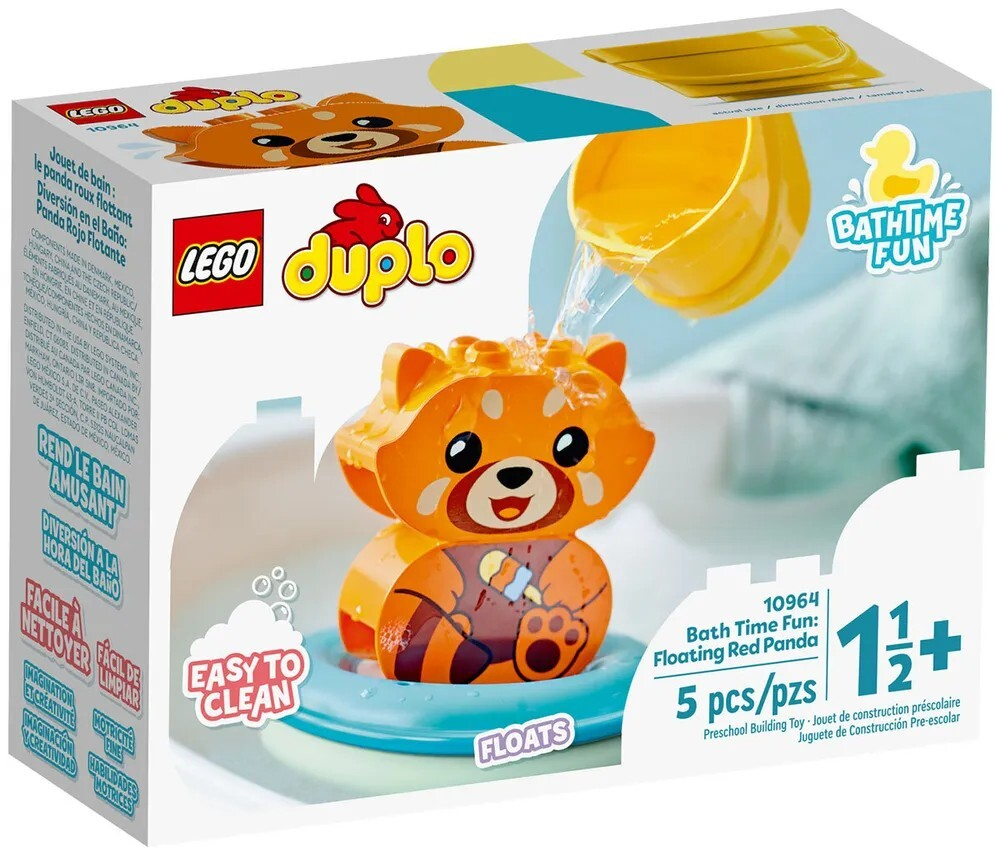 Конструктор LEGO DUPLO Creative Play Приключения в ванной: Красная панда на плоту | 10964
