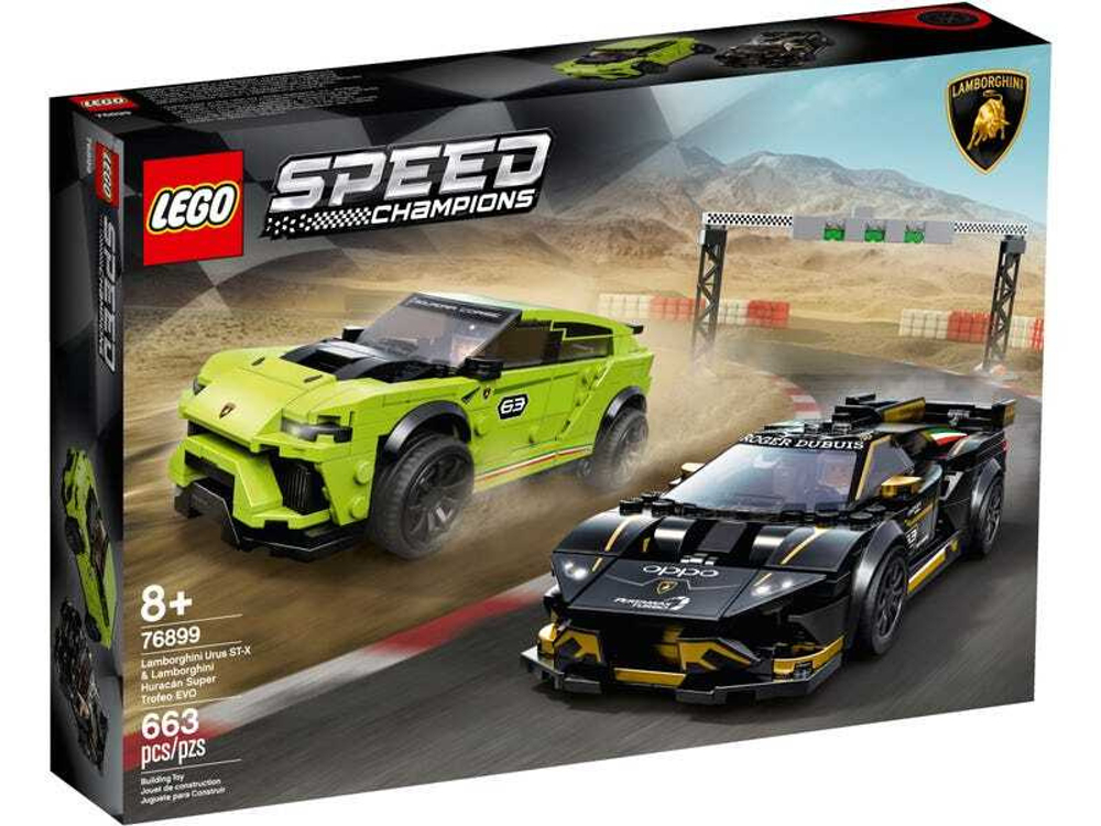 Конструктор LEGO Speed Champions Lamborghini Urus ST-X Lamborghini Huracan Super Trofeo EVO | 76899