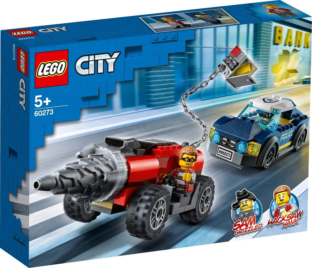 Конструктор LEGO City Полицейская погоня за бурильщиком | 60273