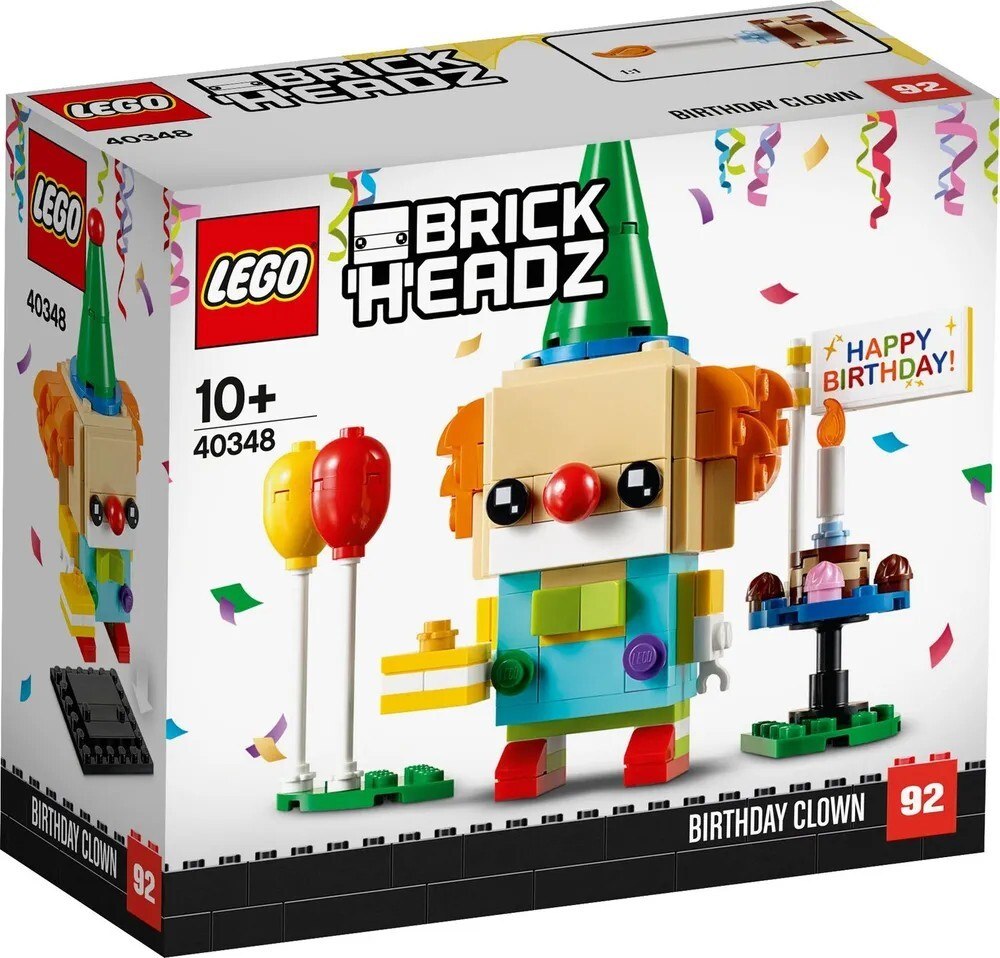 Конструктор LEGO BrickHeadz  Сувенирный набор Клоун на день рождения | 40348