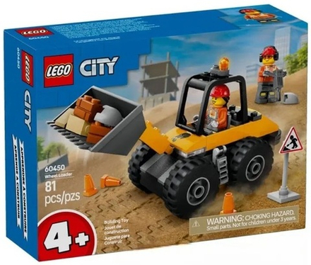 Конструктор LEGO Сity Жёлтый строительный колёсный погрузчик | 60450