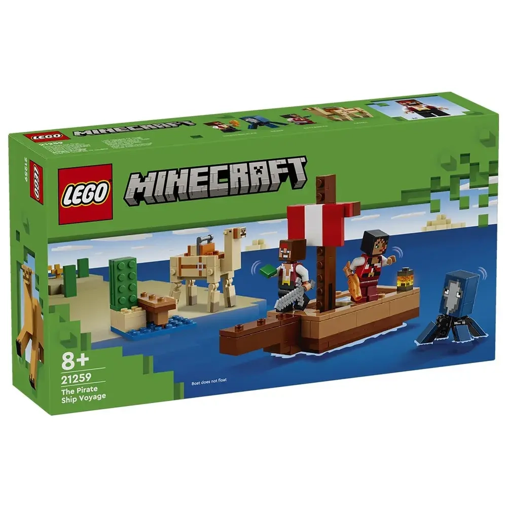 Конструктор LEGO Minecraft Путешествие на пиратском корабле | 21259