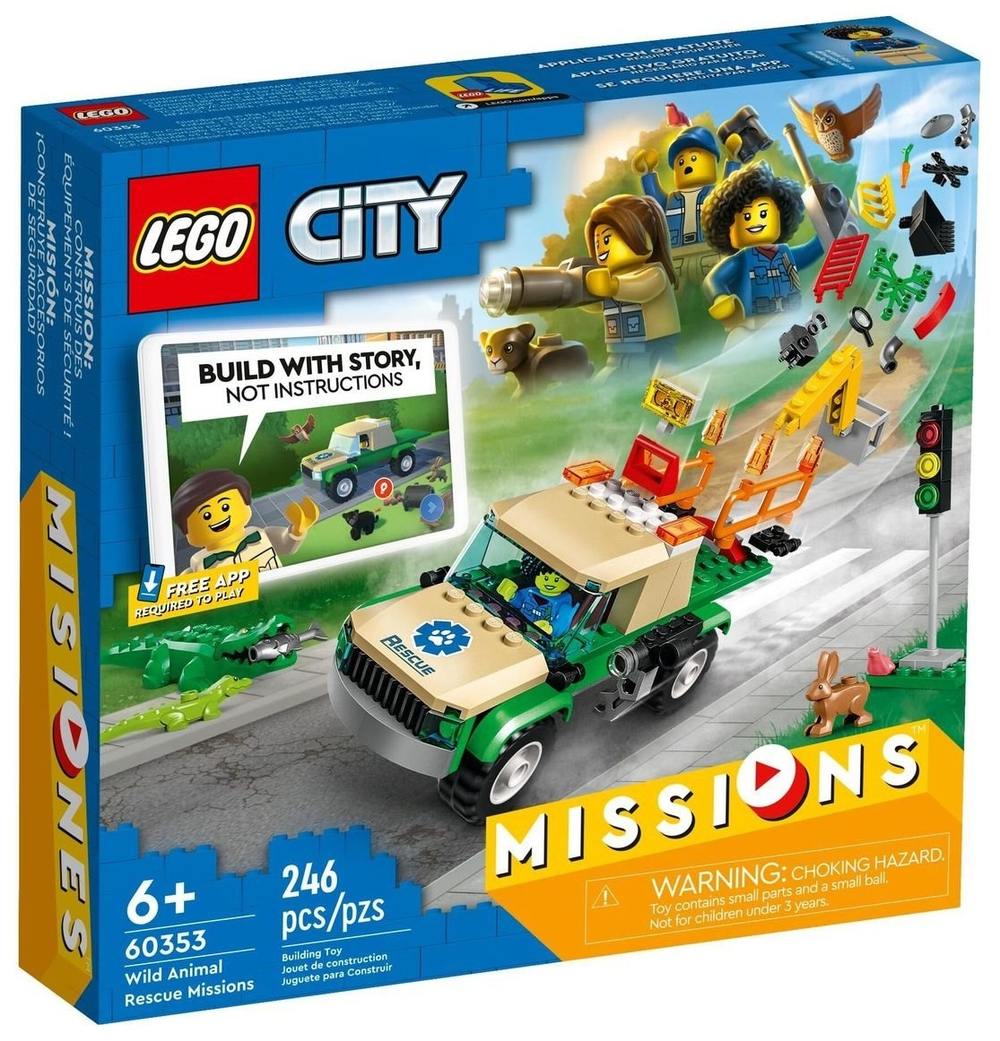 Конструктор LEGO City Миссии по спасению диких животных | 60353