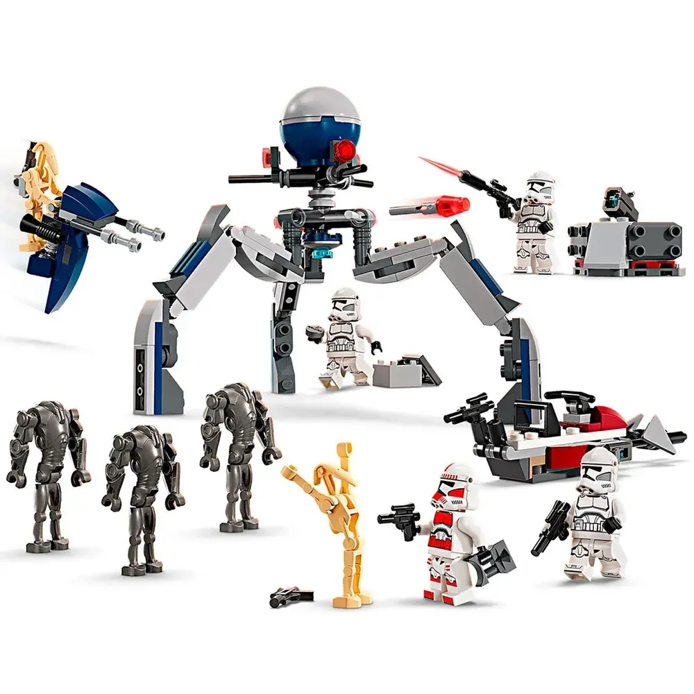 Конструктор LEGO Star Wars Боевой набор «Клон-солдат и боевой дроид» | 75372