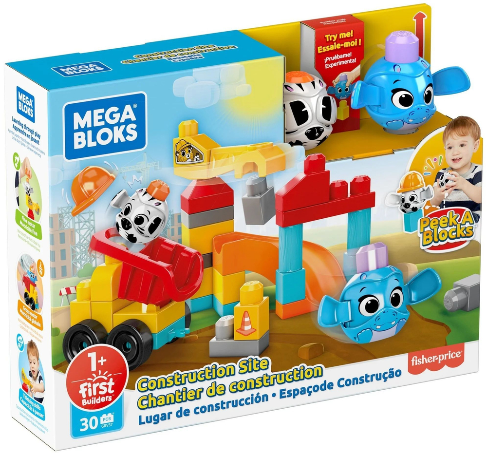 Конструктор MEGA BLOKS Маленькая стройка для малышей | GRV37