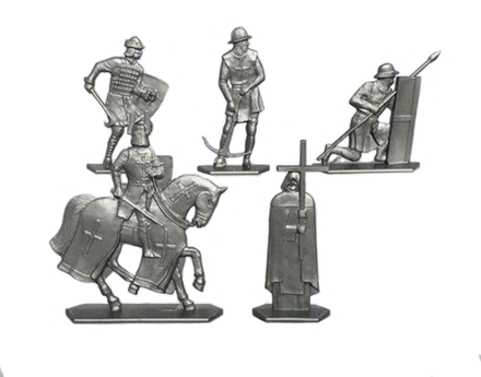 Солдатики "Ледовое побоище. Тевтоны". Серебристые