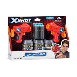 Игровой набор Бластер  ZURU X-Shot EXCEL Micro (Бластер - 2 шт, мишень- 3 шт, стрелы - 8) | 3621