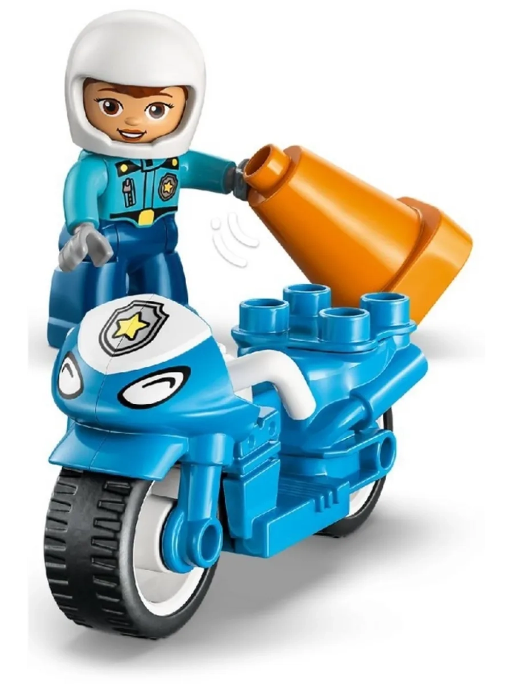 Конструктор LEGO DUPLO 10471 Синий полицейский мотоцикл