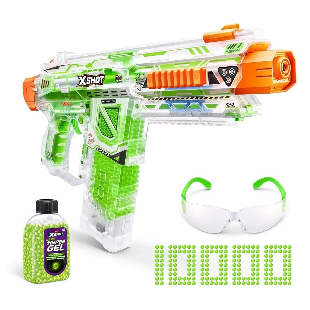 Игровой набор ZURU X-Shot HYPERGEL: Найтмер (бластер, 10000 снарядов-гранул, защитные очки), 36783