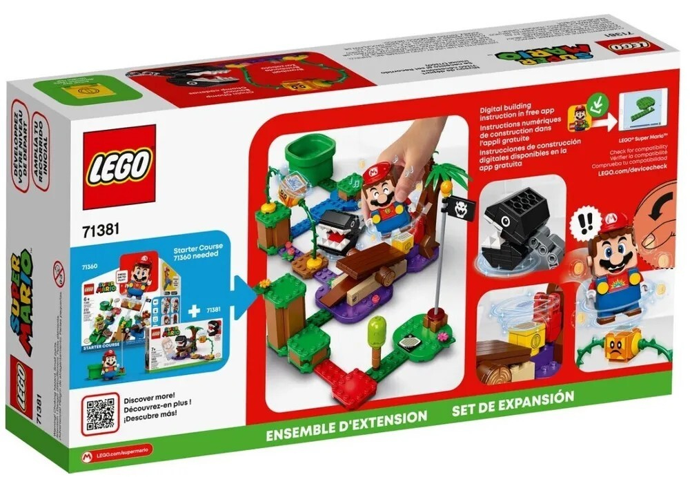Конструктор LEGO Super Mario Дополнительный набор «Кусалкин на цепи — встреча в джунглях» | 71381