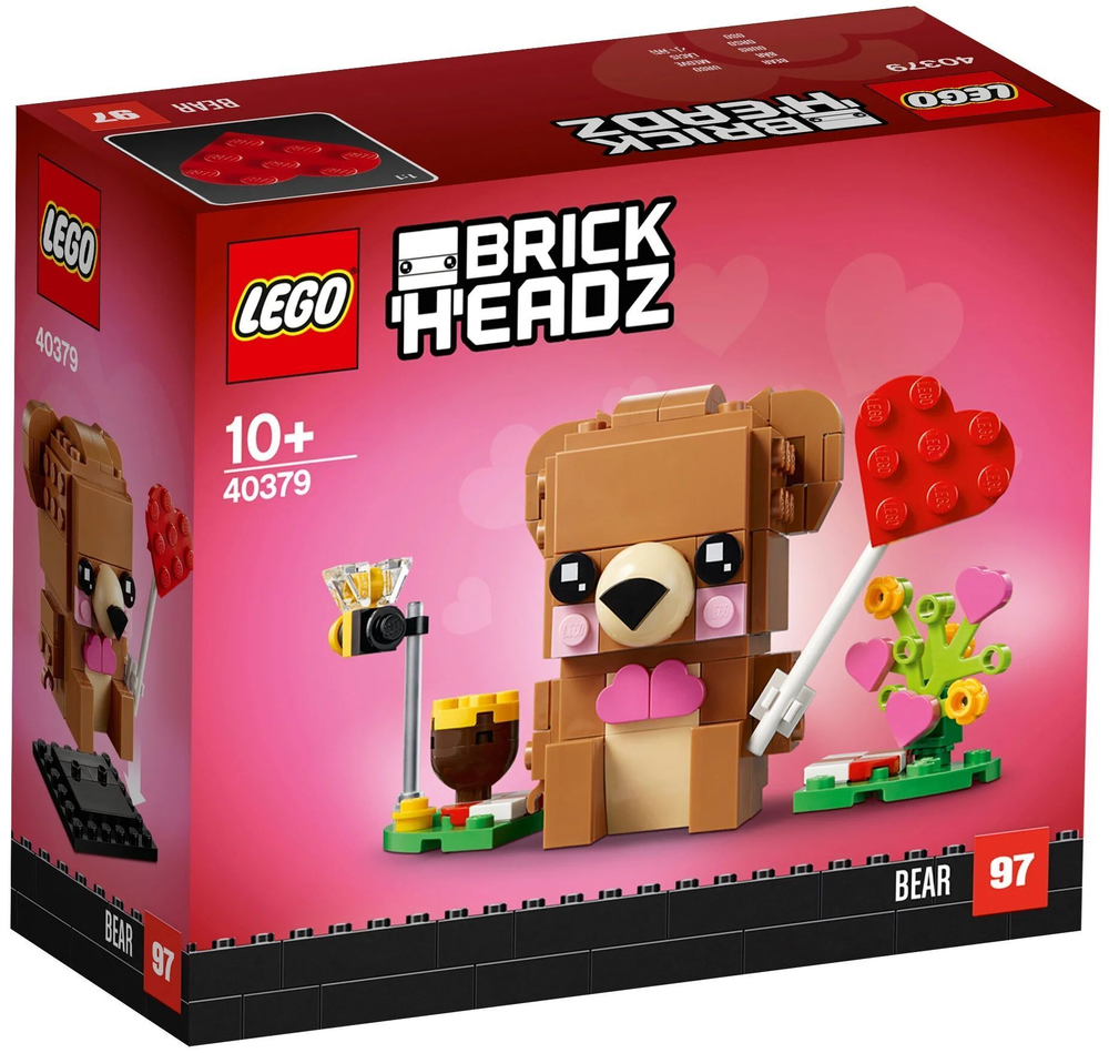 Конструктор LEGO BrickHeadz Мишка на День св. Валентина | 40379