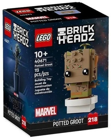 Конструктор LEGO Brickheadz Marvel Грут в горшке | 40671
