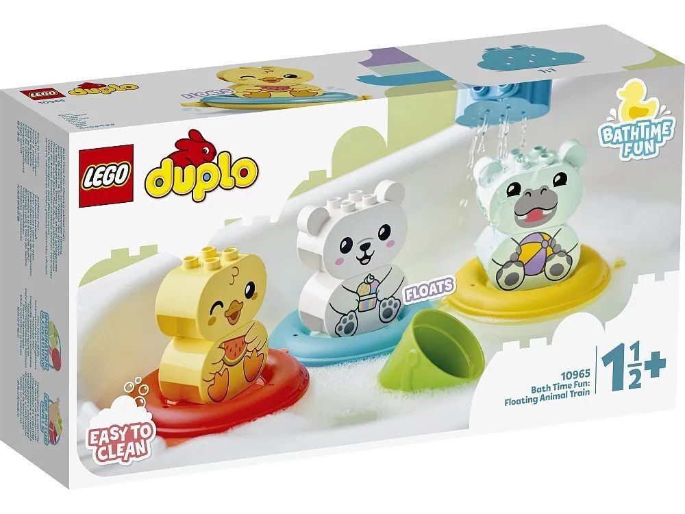 Конструктор LEGO DUPLO Приключения в ванной: плавучий поезд для зверей | 10965