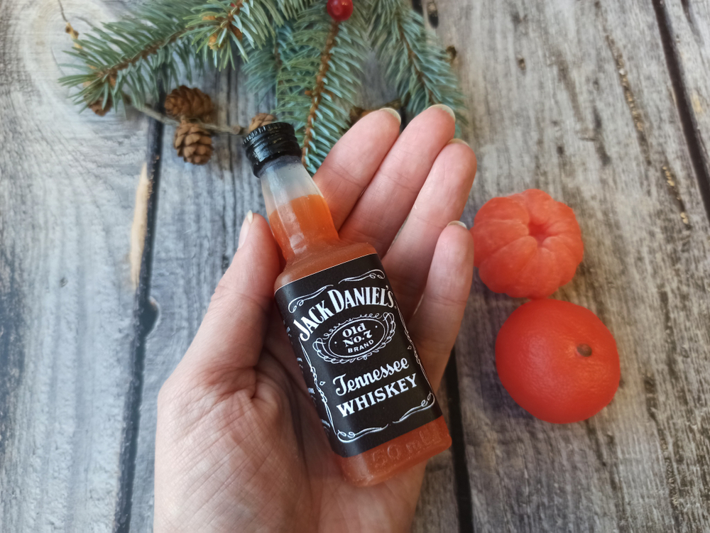 Набор Новогодний 5 - Бутылка Виски Джек Дэниэлс - Jack Daniel’s, Мандарин в кожур., Мандарин очищен., М-0220086