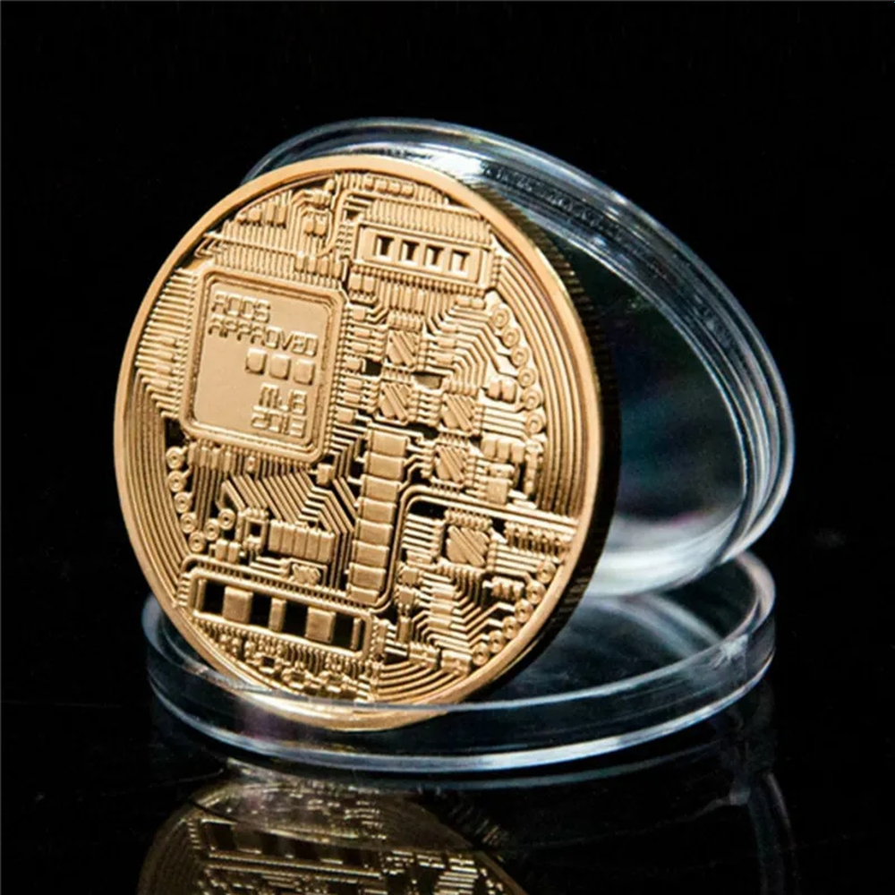 Сувенирная монета Bitcoin (Биткоин) Криптовалюта