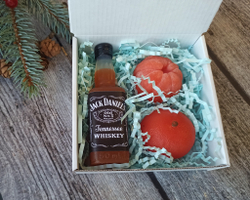 Набор Новогодний 5 - Бутылка Виски Джек Дэниэлс - Jack Daniel’s, Мандарин в кожур., Мандарин очищен., М-0220086