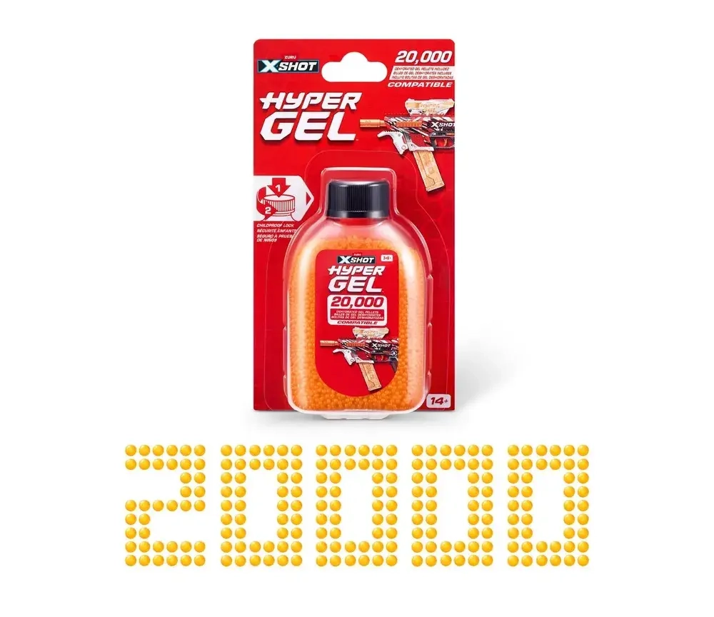Снаряды для бластера ZURU X-Shot HYPERGEL, 20000 шт., 36625