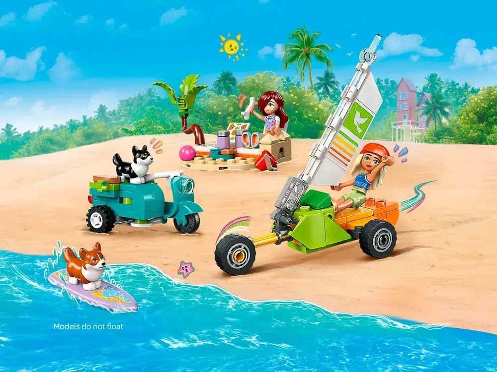 Конструктор LEGO Friends 42641 Собаки-сёрфингисты и приключения на скутере