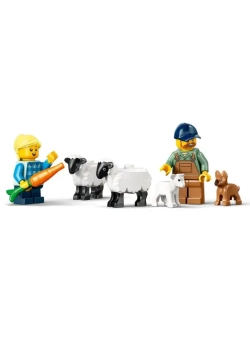Конструктор LEGO Сity Красный фермерский трактор с прицепом и овцами | 60461
