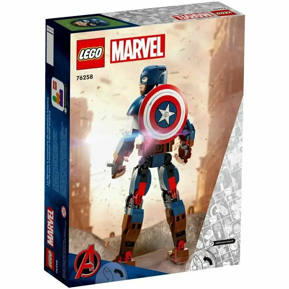 Конструктор LEGO Marvel 76258 Сборная фигурка Капитана Америки