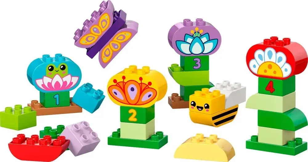 Конструктор LEGO DUPLO Создаем сад с цветами, 45 деталей, 2+, 10444