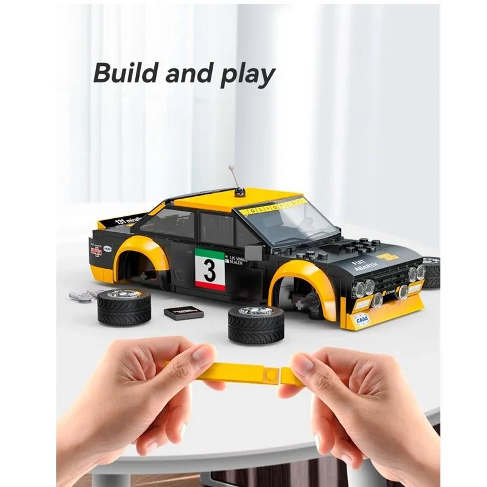 Конструктор CaDA радиоуправляемый Fiat Abarth 131, 1:20, 216 деталей - C51092W