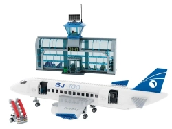 Конструктор Brick Labs Бриксити: Суперджет 100 в Аэропорту, AB-1312