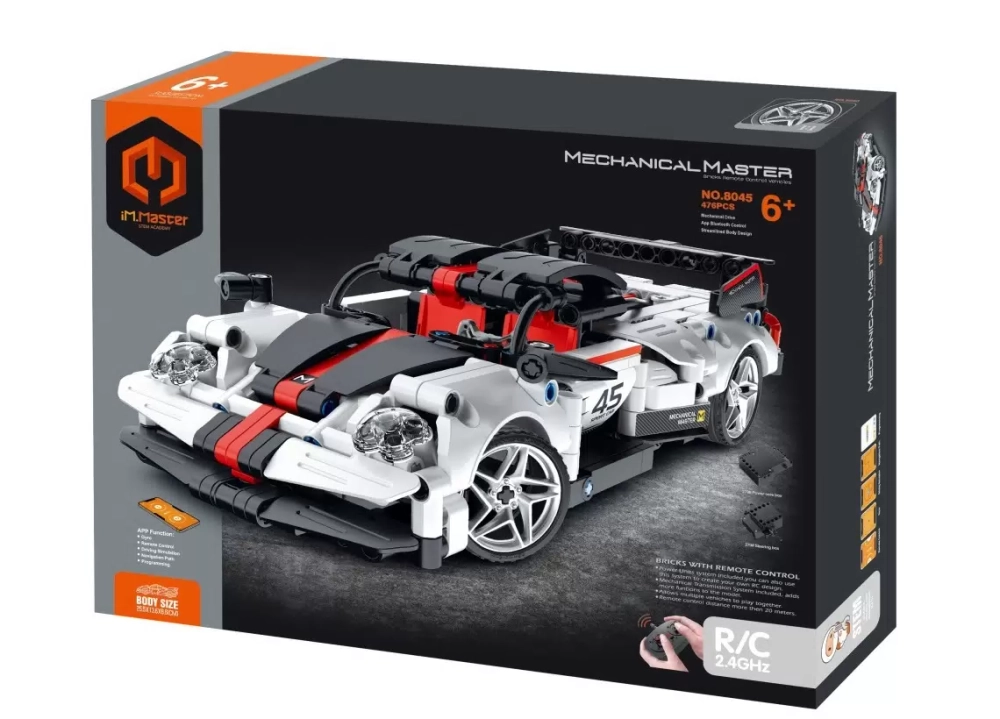 Конструктор iM.Master Mechanical Master Р\У белый спорткар 476 деталей, 8045