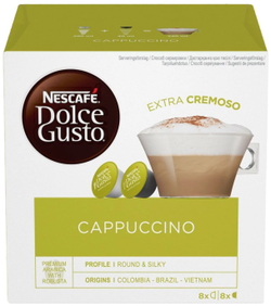 Кофе в капсулах Nescafe Dolce Gusto Cappuccino 8 порций, 16 шт.