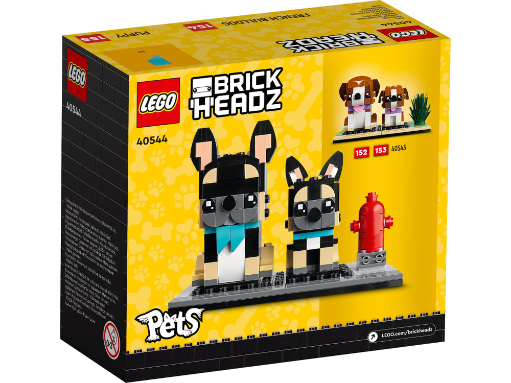 Конструктор LEGO BrickHeadz Сувенирный набор Французский бульдог | 40544