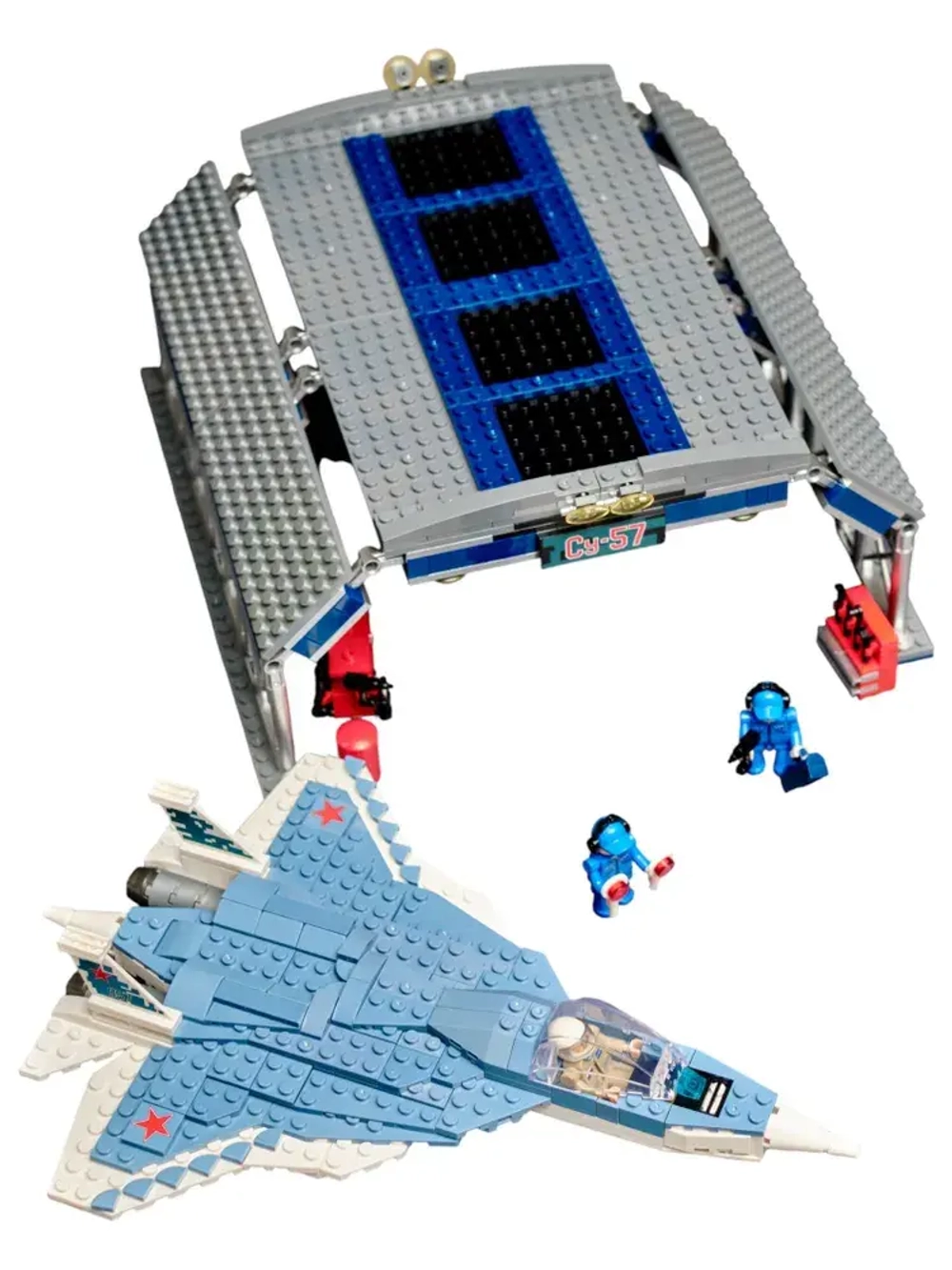 Конструктор Brick Labs Бриксити: Истребитель СУ-57 с ангаром, AB-1311