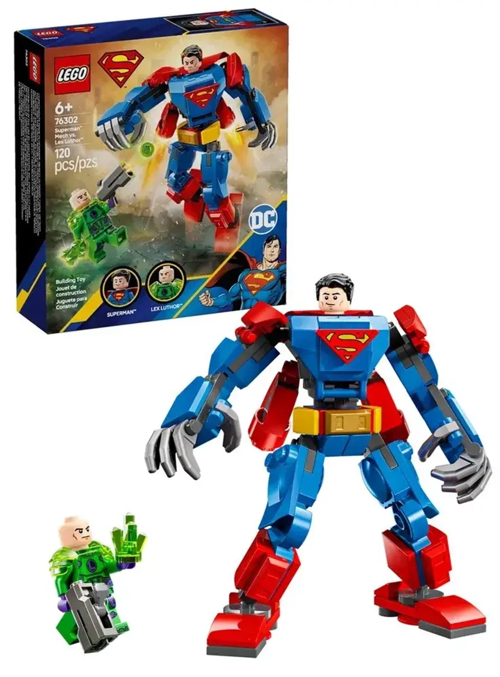 Конструктор LEGO Super Heroes DC 76302 Супермен в механической броне против Лекса Лютора
