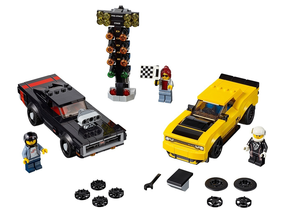 Конструктор LEGO Speed Champions Автомобили 2018 Dodge Challenger SRT Demon 1970 Dodge Charger R/T | 75893