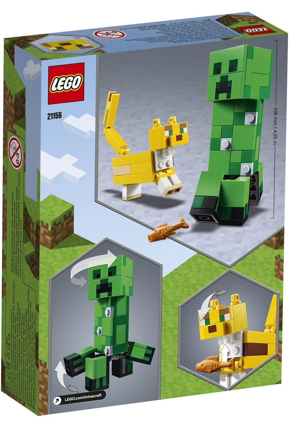 Конструктор LEGO Minecraft Крипер и Оцелот большой | 21156