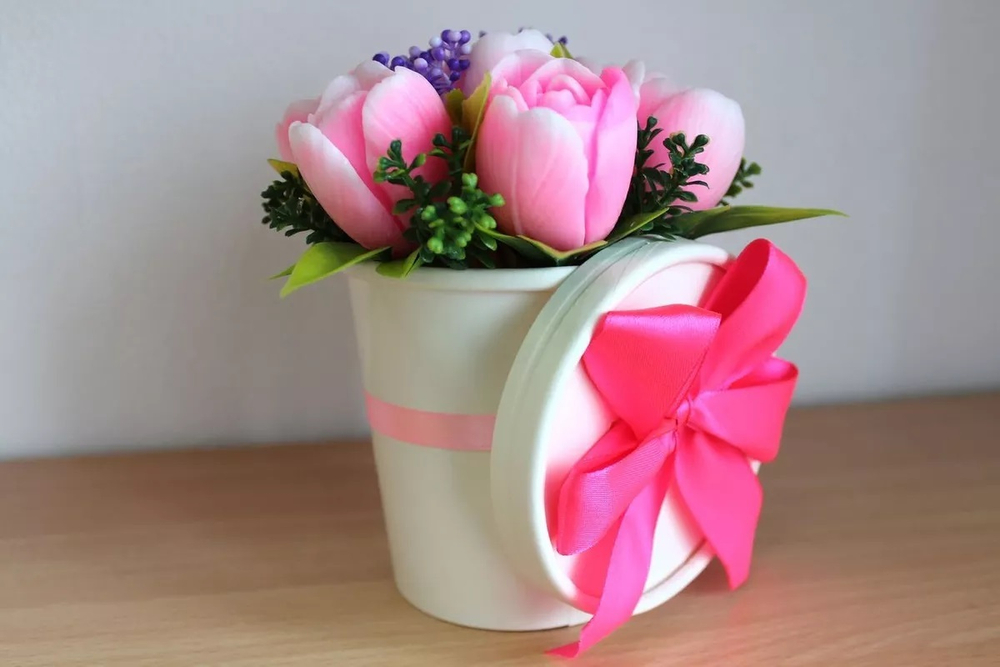 Набор Букет тюльпанов розовые - 7шт.