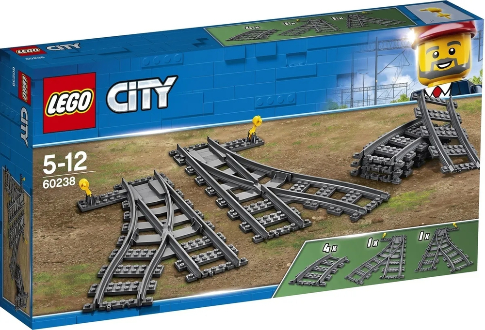 Конструктор LEGO City Trains Железнодорожные стрелки | 60238