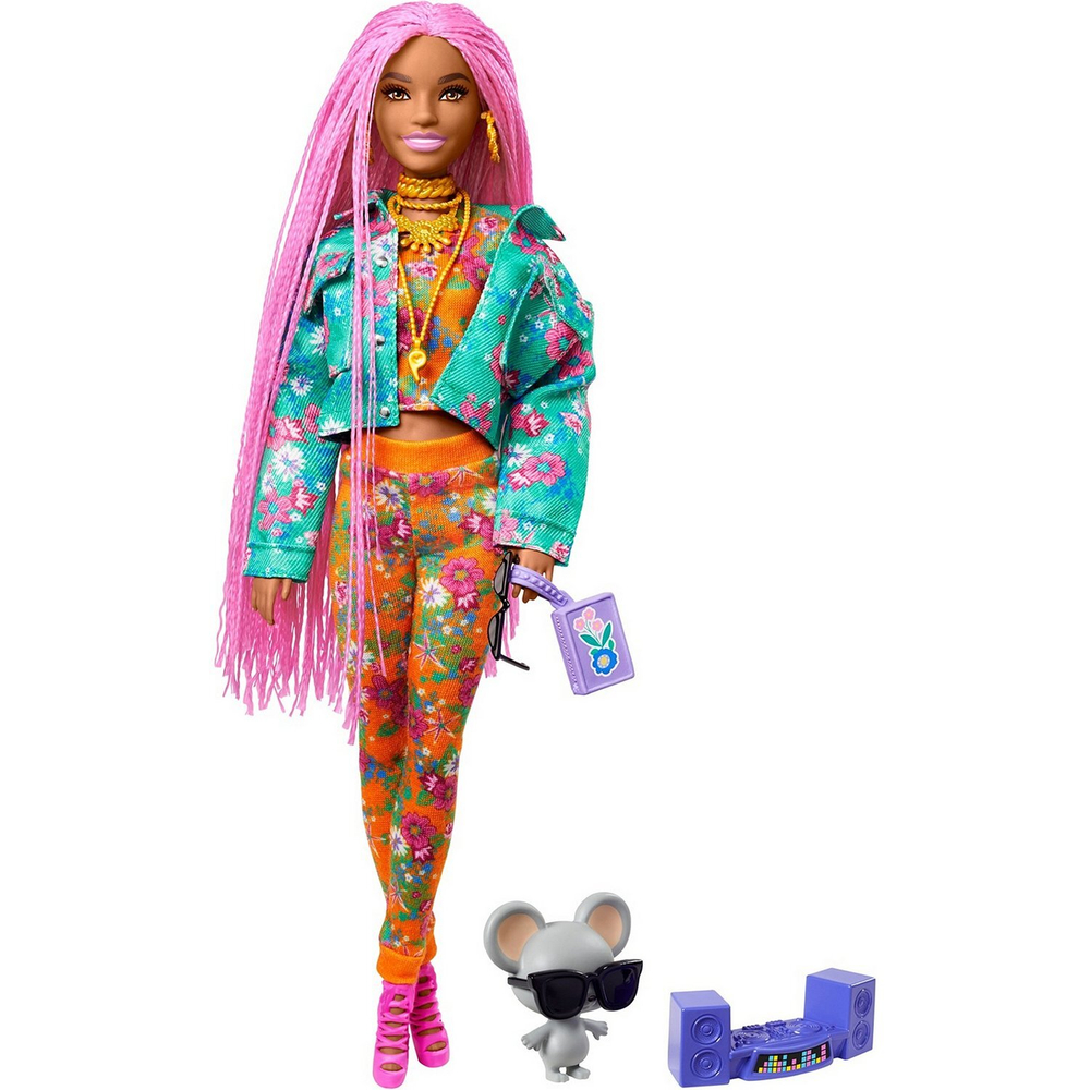 Кукла Barbie Экстра с розовыми косичками | GXF09