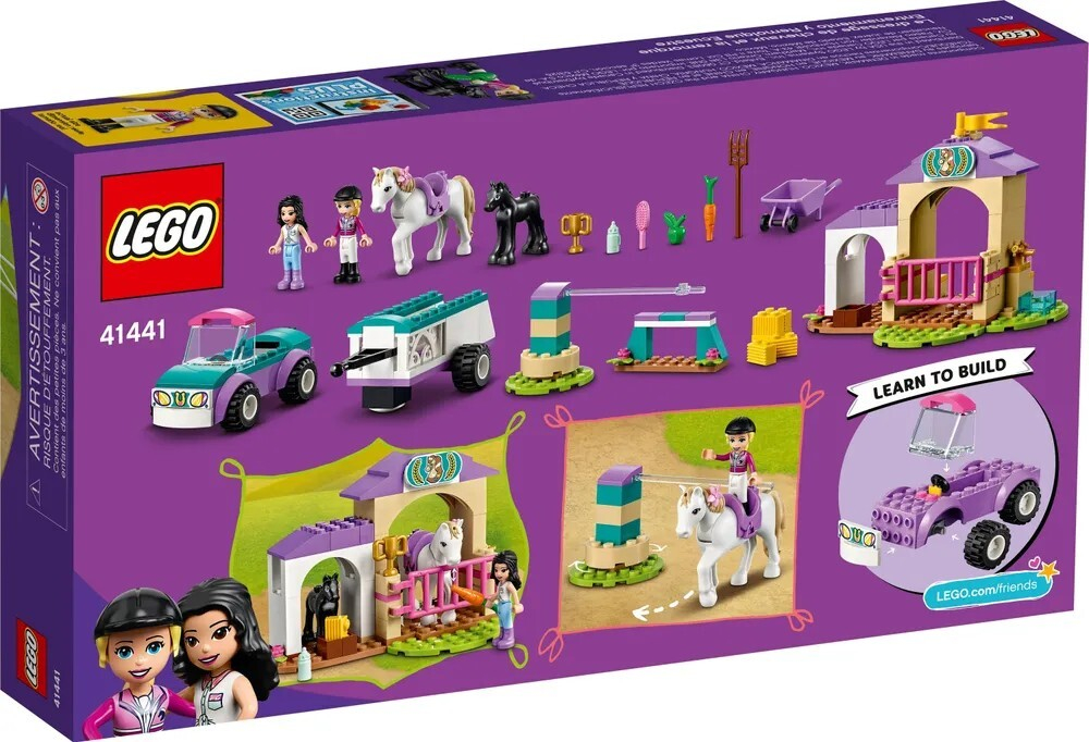 Конструктор LEGO Friends Тренировка лошади и прицеп для перевозки | 41441