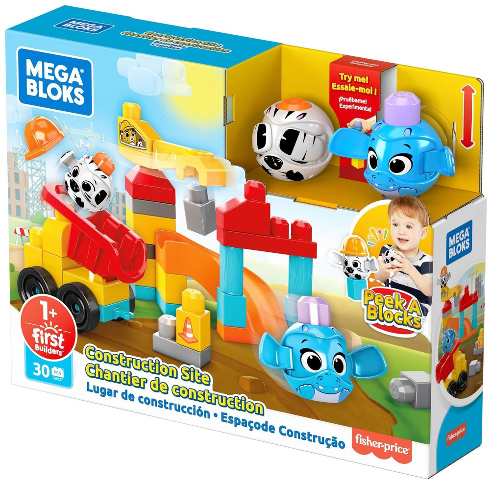 Конструктор MEGA BLOKS Маленькая стройка для малышей | GRV37