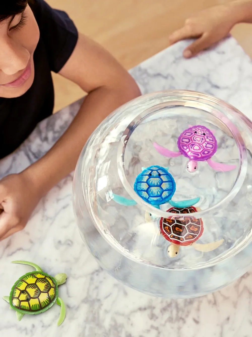 Интерактивная плавающая черепаха ZURU Robo Turtle Alive 7192 розовая