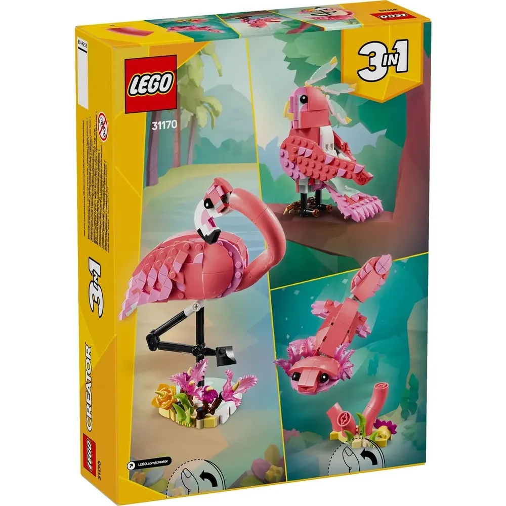 Конструктор LEGO Creator 31170 Дикие животные: Розовый фламинго 3 в 1
