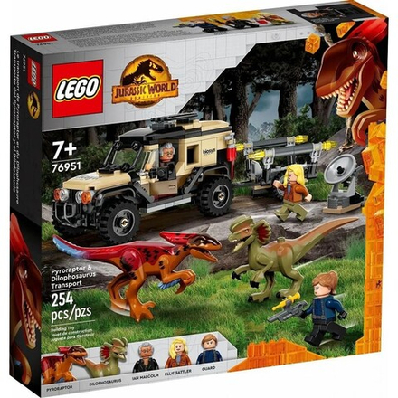 Конструктор LEGO Jurassic World Перевозка пирораптора и дилофозавра | 76951