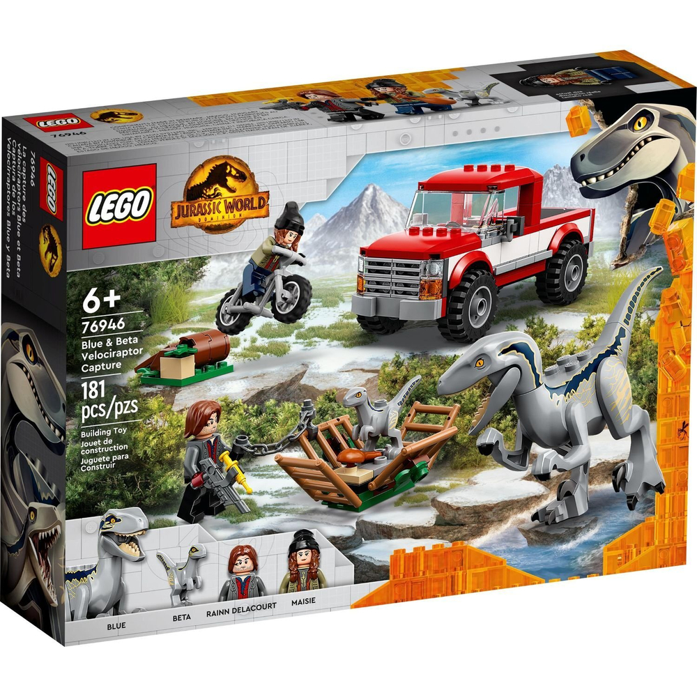 Конструктор LEGO Jurassic World Блу и поимка бета-велоцираптора | 76946