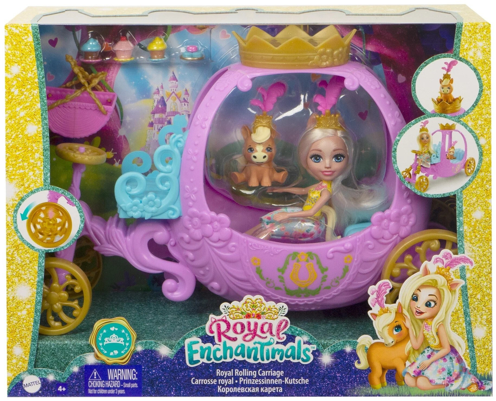 Набор игровой Enchantimals Королевская карета с куклой и аксессуарами | GYJ16