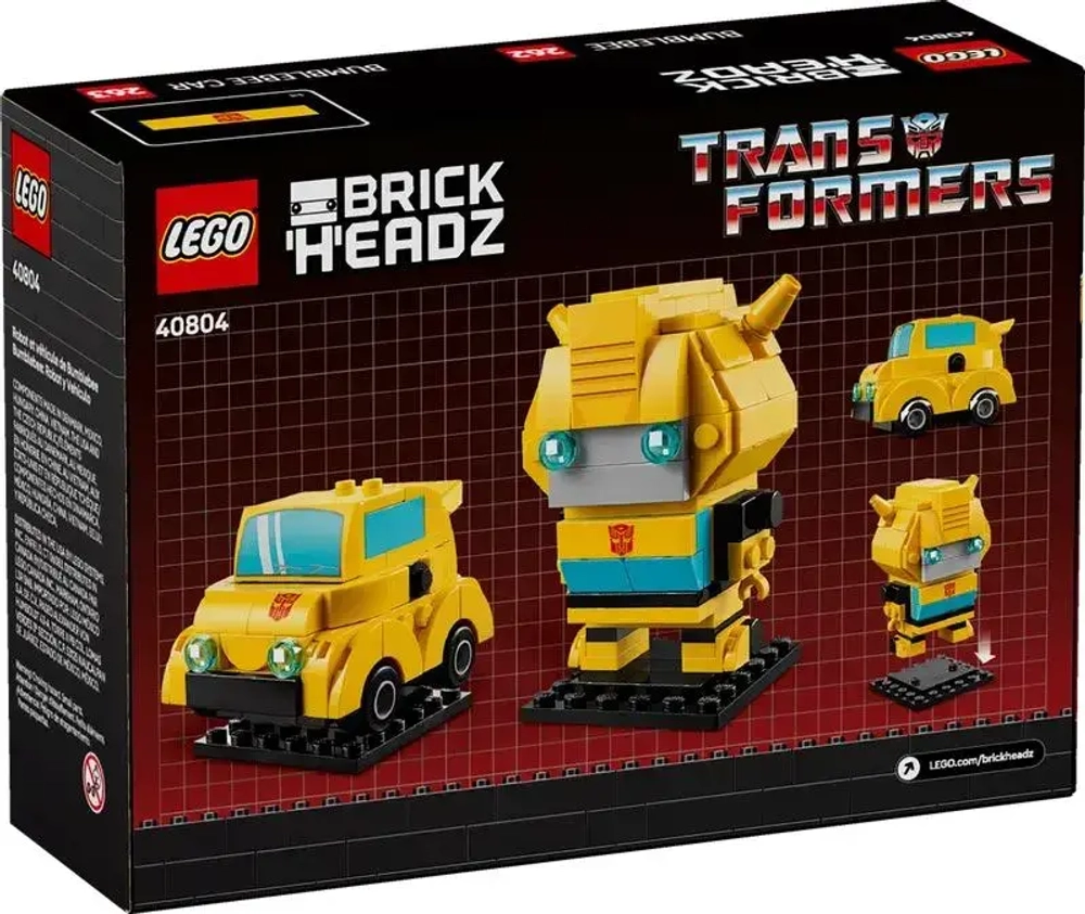 Конструктор LEGO BrickHeadz 40804 Трансформеры Бамблби