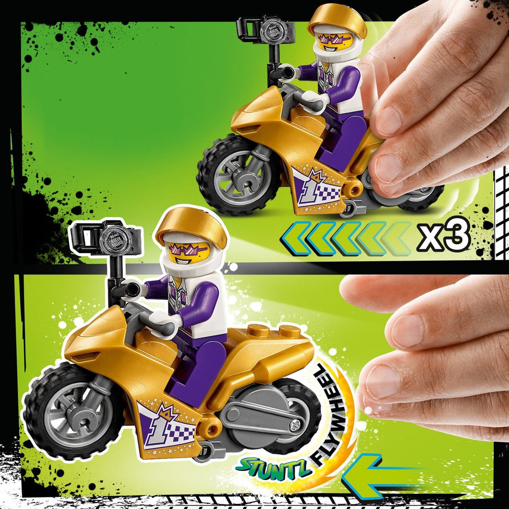 Конструктор LEGO City Stuntz Трюковый мотоцикл с экшн-камерой | 60309