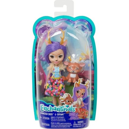 Кукла Enchantimals Данэсса Оленни и Спринт с питомцем | DVH87 / FXM75