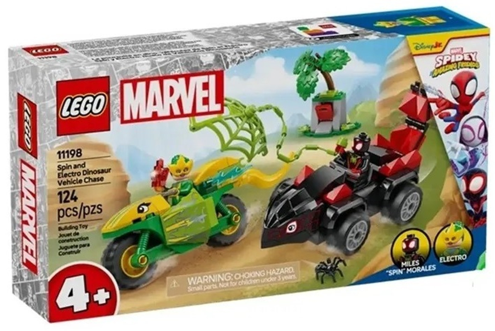 Конструктор LEGO Marvel 11198 Дино-гонщики Спин и Электро