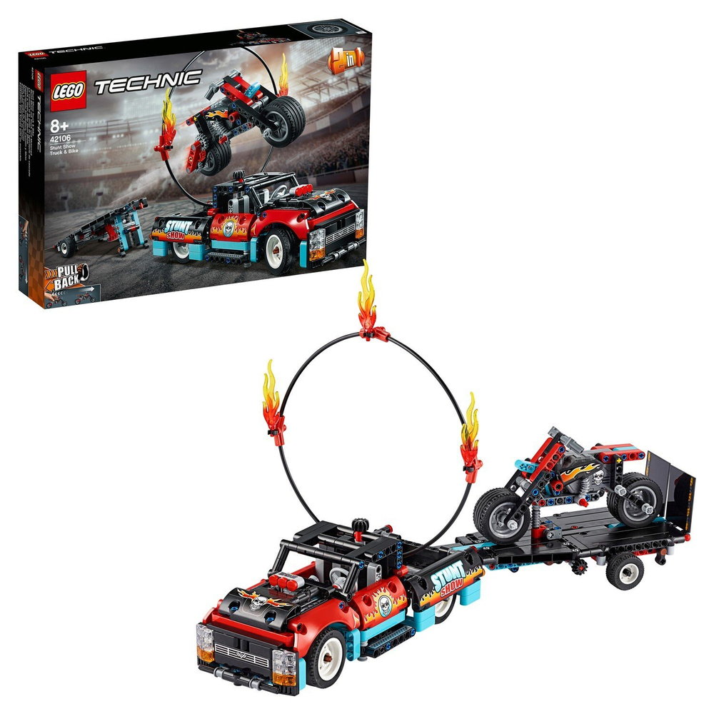 Конструктор LEGO Technic Шоу трюков на грузовиках и мотоциклах | 42106
