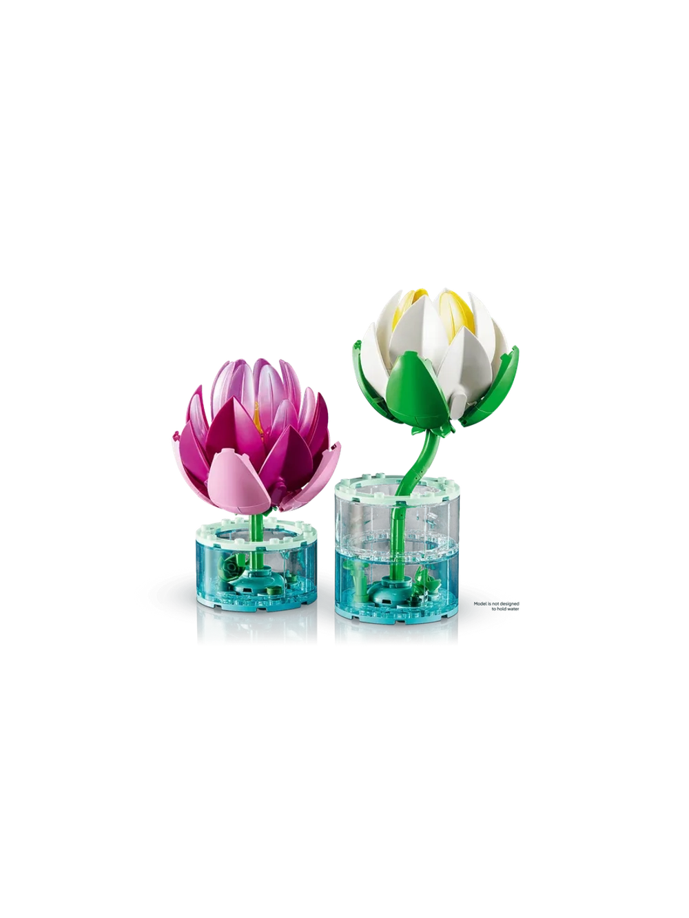 Конструктор LEGO Botanicals 11511 Водяные Лилии, белый/розовый